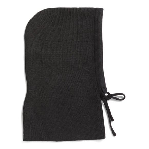 CYRUS Black Yummy Yarn Balaclava With Drawstrings - Picture 2 of 2